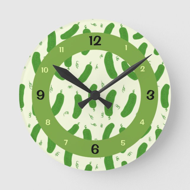Pickle & Fresh Kollektion Runde Wanduhr (Vorderseite)