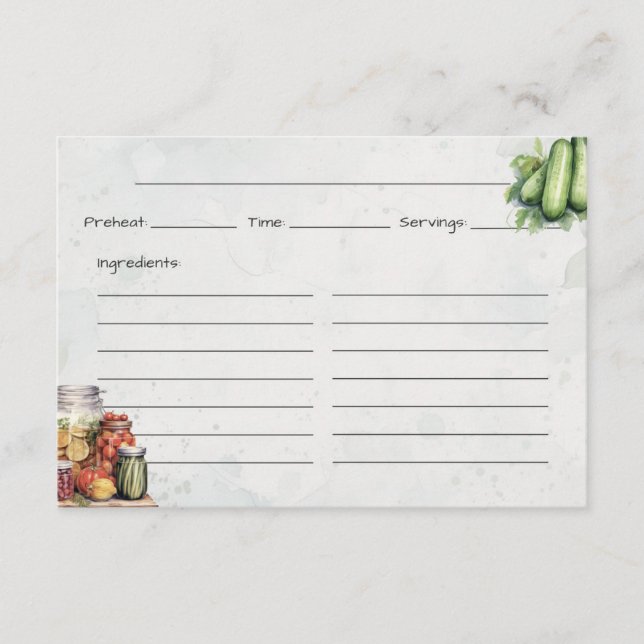 Pickle Jar Basic Recicard Begleitkarte (Vorderseite)