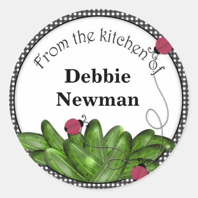 Pickle Jar Stickers Personalisiert (Vorderseite)