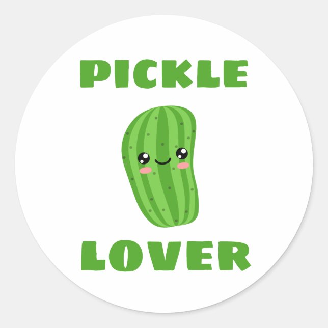 Pickle Lover Runder Aufkleber (Vorderseite)