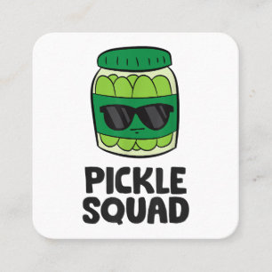 Pickle Lover Team Pickles Funny Pickle Squad Quadratische Visitenkarte