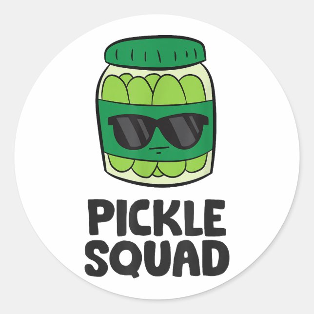 Pickle Lover Team Pickles Funny Pickle Squad Runder Aufkleber (Vorderseite)