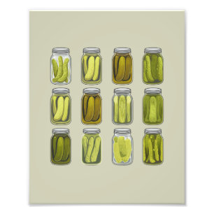 Pickle Lover Vintag Dosen Pickles Jar Weihnachten Fotodruck