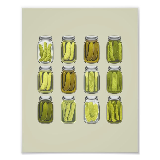 Pickle Lover Vintag Dosen Pickles Jar Weihnachten Fotodruck (Vorne)