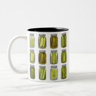 Pickle Lover Vintage eingelegte Gurken Glas Weihna Zweifarbige Tasse