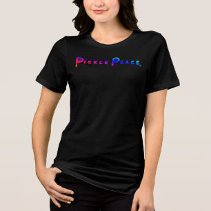 Pickle Peace Plain Regenbogen Tri-Blend Shirt