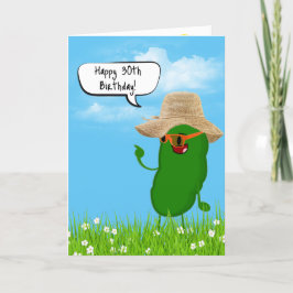 Pickle Person mit Hut 30. Geburtstag Karte