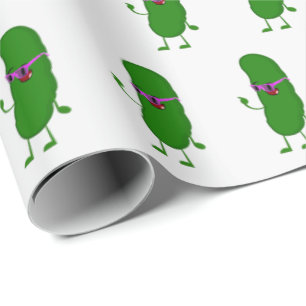 Pickle Person mit rosa Brille Geschenkpapier