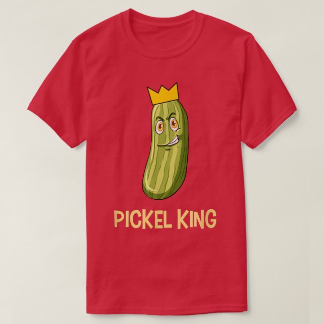 Pickle Pickles King Vegan Funny Food Veggie Liebha T-Shirt (Design vorne)