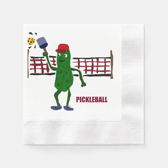Pickle Pickleys Pickleball Art Design Serviette (Vorderseite)