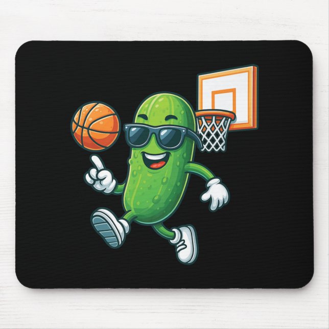 Pickle Playing Basketball Premium  Mousepad (Vorne)