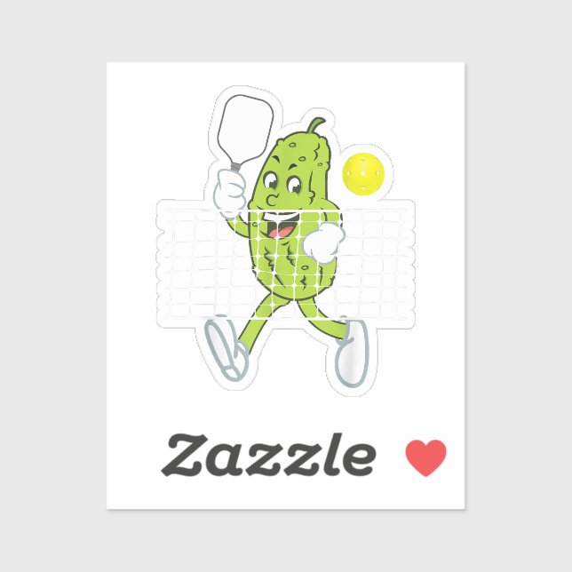 Pickle Playing Pickleball - Funny Pickleball Paddl Aufkleber (Blatt)