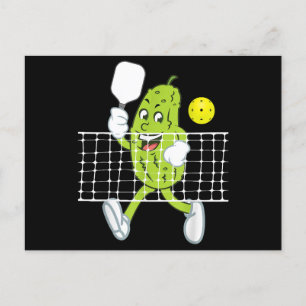 Pickle Playing Pickleball - Funny Pickleball Paddl Feiertagspostkarte