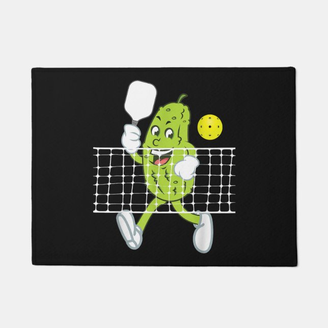 Pickle Playing Pickleball - Funny Pickleball Paddl Fußmatte (Vorderseite)