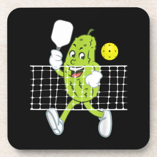 Pickle Playing Pickleball - Funny Pickleball Paddl Getränkeuntersetzer