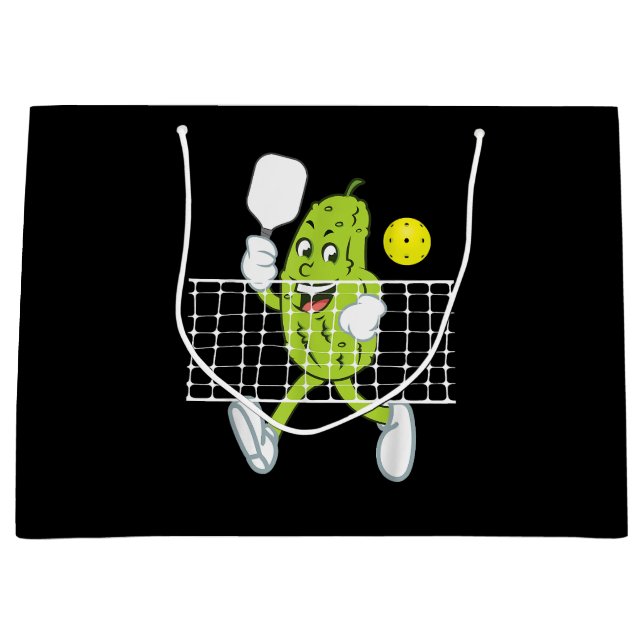 Pickle Playing Pickleball - Funny Pickleball Paddl Große Geschenktüte (Vorderseite)