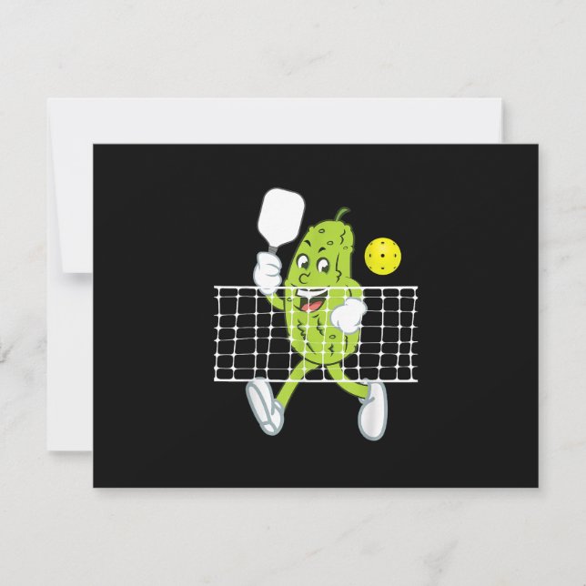 Pickle Playing Pickleball - Funny Pickleball Paddl RSVP Karte (Vorderseite)