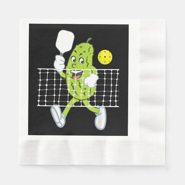 Pickle Playing Pickleball - Funny Pickleball Paddl Serviette (Vorderseite)