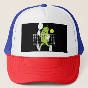 Pickle Playing Pickleball - Funny Pickleball Paddl Truckerkappe