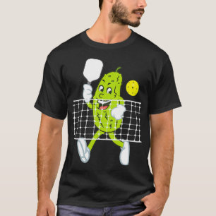 Pickle Playing Pickleball Funny Pickleball Paddlei T-Shirt