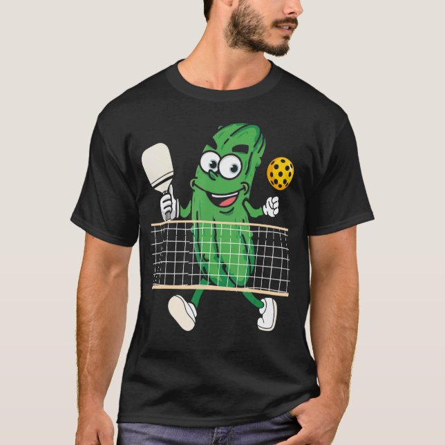 Pickle Playing Pickleball Pickle Ball Player T-Shirt (Vorderseite)