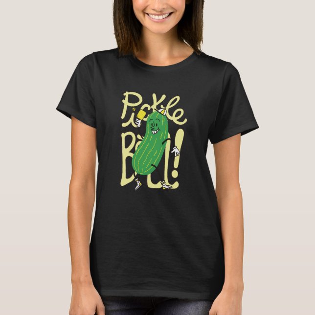 Pickle Playing Pickleball Pickleball Paddleball T-Shirt (Vorderseite)