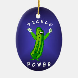 Pickle Power Funny Pickle Keramik Ornament