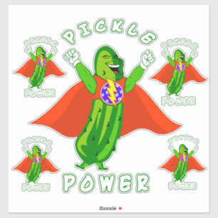 Pickle Power Pickleball Super Hero Aufkleber