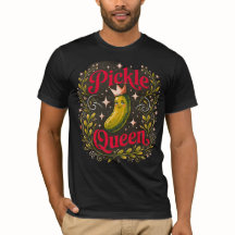 Pickle Queen Cute Crown Grafik T-Shirt | Whimsical