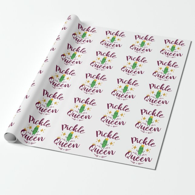 Pickle Queen Pickles Lover Girls Geschenkpapier (Ungerollt)