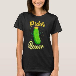 Pickle Queen Tee Vegan Lustige Gurke Gemüse Pi