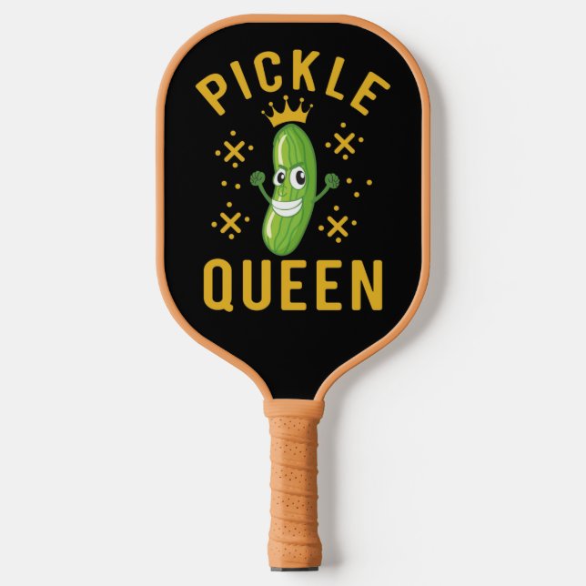 Pickle Queen Typografie Sportzubehör Pickleball Schläger (Vorderseite)