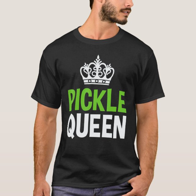 Pickle Queen Vegan Gemüse T-Shirt (Vorderseite)