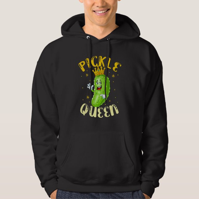 Pickle Queen Vegan  Gurken-Gemüse Hoodie (Vorderseite)