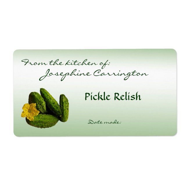 Pickle Relish Canning Labels (Vorne)