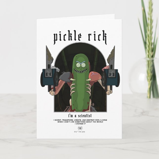 Pickle Rick - Ich bin ein Wissenschaftlicher Zitat Karte (Vorderseite)
