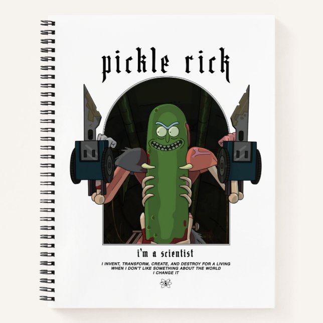 Pickle Rick - Ich bin ein Wissenschaftlicher Zitat Notizbuch (Vorderseite)