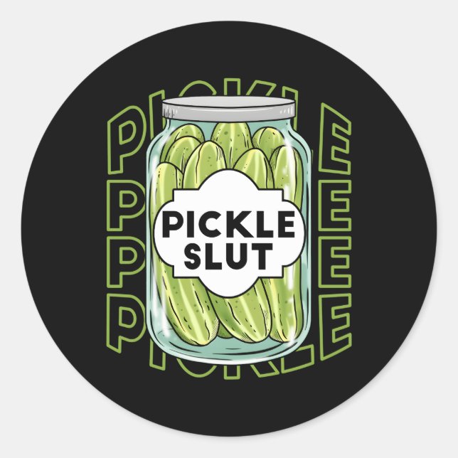 Pickle Slu Pickles Canning Food Pickle Runder Aufkleber (Vorderseite)