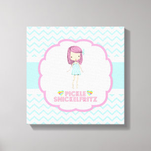 Pickle Snickelfritz 12x12 Leinwand - Aquamarin Zic