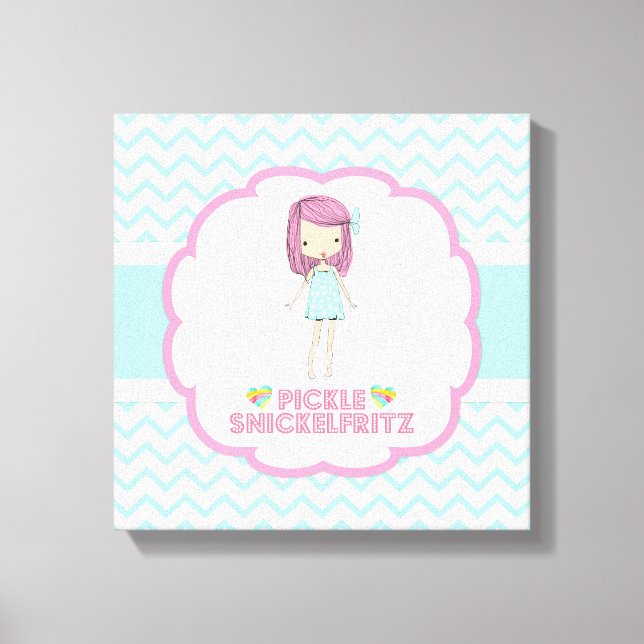 Pickle Snickelfritz 12x12 Leinwand - Aquamarin Zic (Vorderseite)