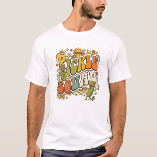 Pickle Squad Groovy Retro 70er Grafik T-Shirt
