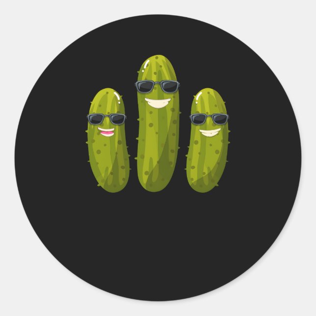 Pickle Squad Vegan Dill Pickle Squad Runder Aufkleber (Vorderseite)