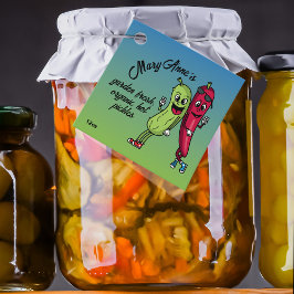 Pickle und Pepper Pals Funny Cartoon Pickles Jar Geschenkanhänger