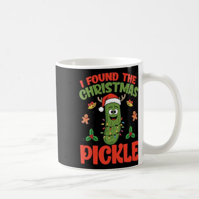 Pickle Weihnachtsmannmütze Xmas Lights - Ich fand  Kaffeetasse (Rechts)