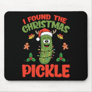 Pickle Weihnachtsmannmütze Xmas Lights - Ich fand Mousepad