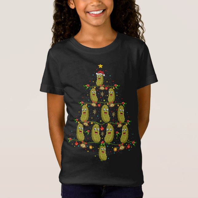 Pickle Xmas Tree Gift Weihnachtsmannmütze Pickle F T-Shirt (Vorderseite)