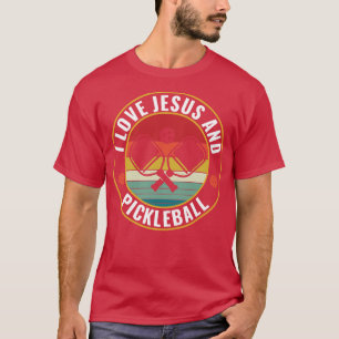 PicklebalI Liebe Jesus und Pickleball Funny Zitat T-Shirt