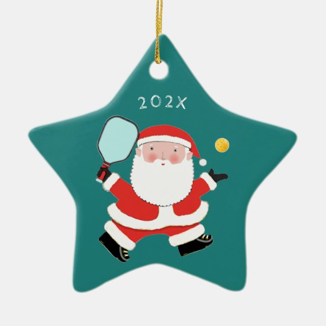 Pickleball 2022 Weihnachtsgeschenk Keramik Ornament (Vorne)