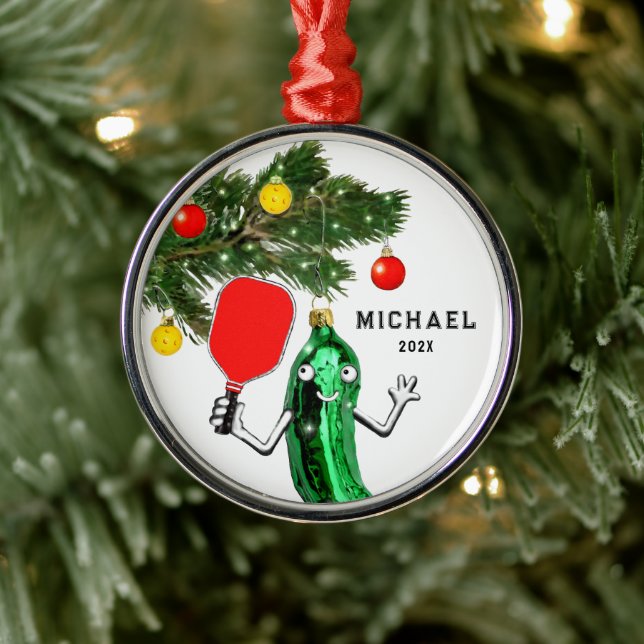 Pickleball 2024 ornament aus metall (Baum)