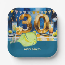 Pickleball 30. Geburtstag Party Pappteller